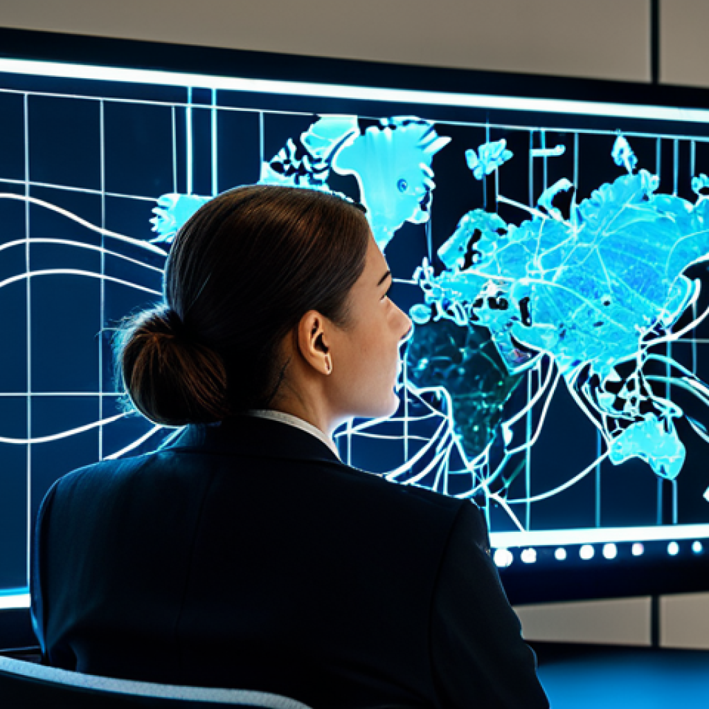 A professional individual in a modest business suit, seated at a modern workstation, gazing intently at a large screen displaying an intricate, luminous network of interconnected data points and flowing information streams. A subtle 'aha!' moment is visible on their face, illustrating the profound understanding of complex data. The background is a clean, organized data center or office, bathed in soft, intelligent light. The overall mood is one of discovery and empowerment. fully clothed, appropriate attire, safe for work, perfect anatomy, natural proportions, professional photography, high quality, professional, family-friendly, well-formed hands, proper finger count, natural body proportions, appropriate content.