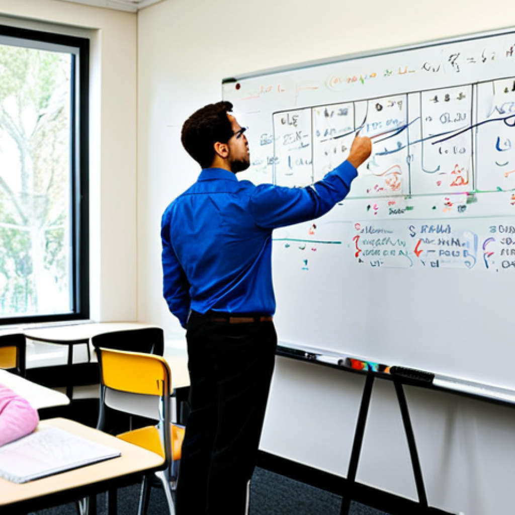 **

"A professional statistics instructor in a modest outfit, teaching a class using a whiteboard filled with equations, students actively participating, modern classroom setting, fully clothed, appropriate attire, safe for work, perfect anatomy, natural proportions, professional educational illustration, high quality, family-friendly."

**