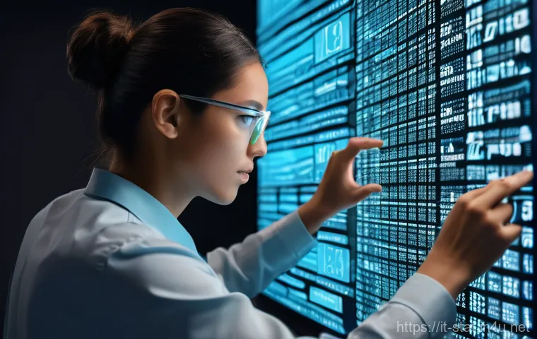통계분석에서 사용하는 데이터 정제 방법 - **Prompt 1: The Labyrinth of Dirty Data**
    "A wide shot of a young, professionally dressed data a...