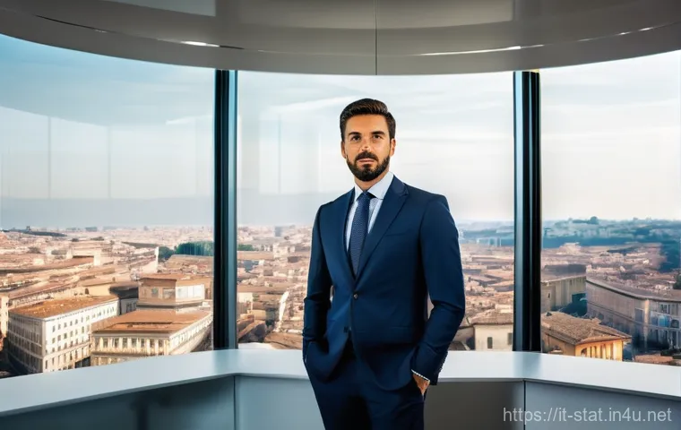 통계분석을 활용한 비즈니스 사례 - **Prompt:** A confident and visionary Italian entrepreneur, male or female, in a modern, sunlit offi...