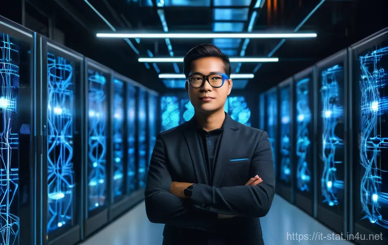 통계분석 Python 라이브러리 추천 - "A professional data analyst, wearing a smart casual outfit, seated at a modern, ergonomic desk in a...