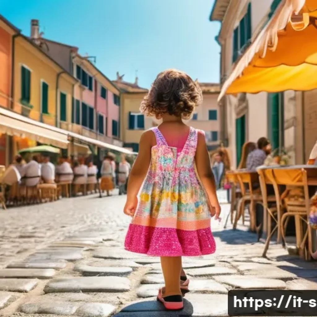 통계분석 사례 연구 - **A young girl (approximately 6 years old) wearing a stylish, brightly colored sundress playing in a...