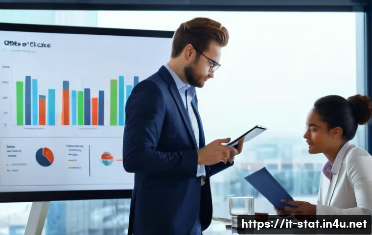 통계분석 대시보드 제작 팁 - **Image Prompt 1: The Art of Data Storytelling**
    "A diverse group of five young professionals (t...