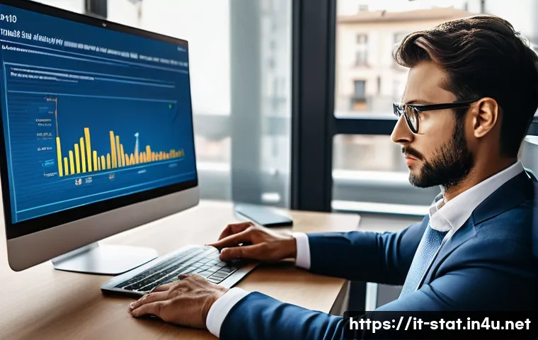 통계 분석 연봉 협상 팁 - A professional Italian data analyst in a modern office setting, confidently presenting a detailed po...