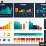 통계분석 데이터 시각화 기법 - A professional and clear infographic design showcasing different types of charts used in data visual...